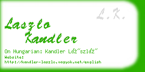 laszlo kandler business card